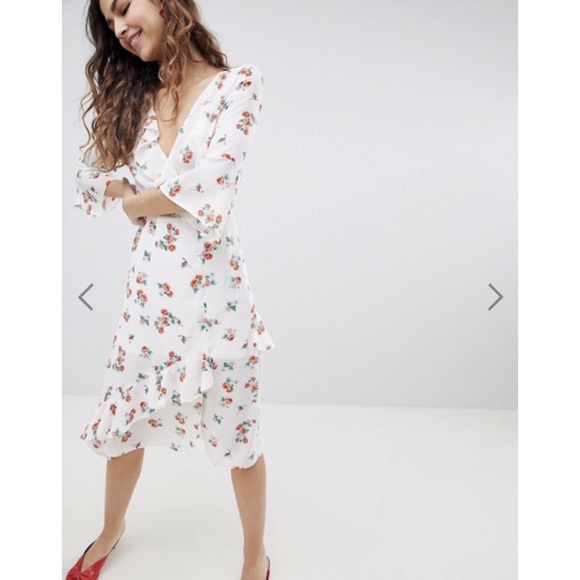 Miss Selfridge Floral Printed Wrap Dress - Picture 4 of 6
